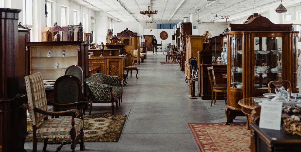 second hand furniture in shop